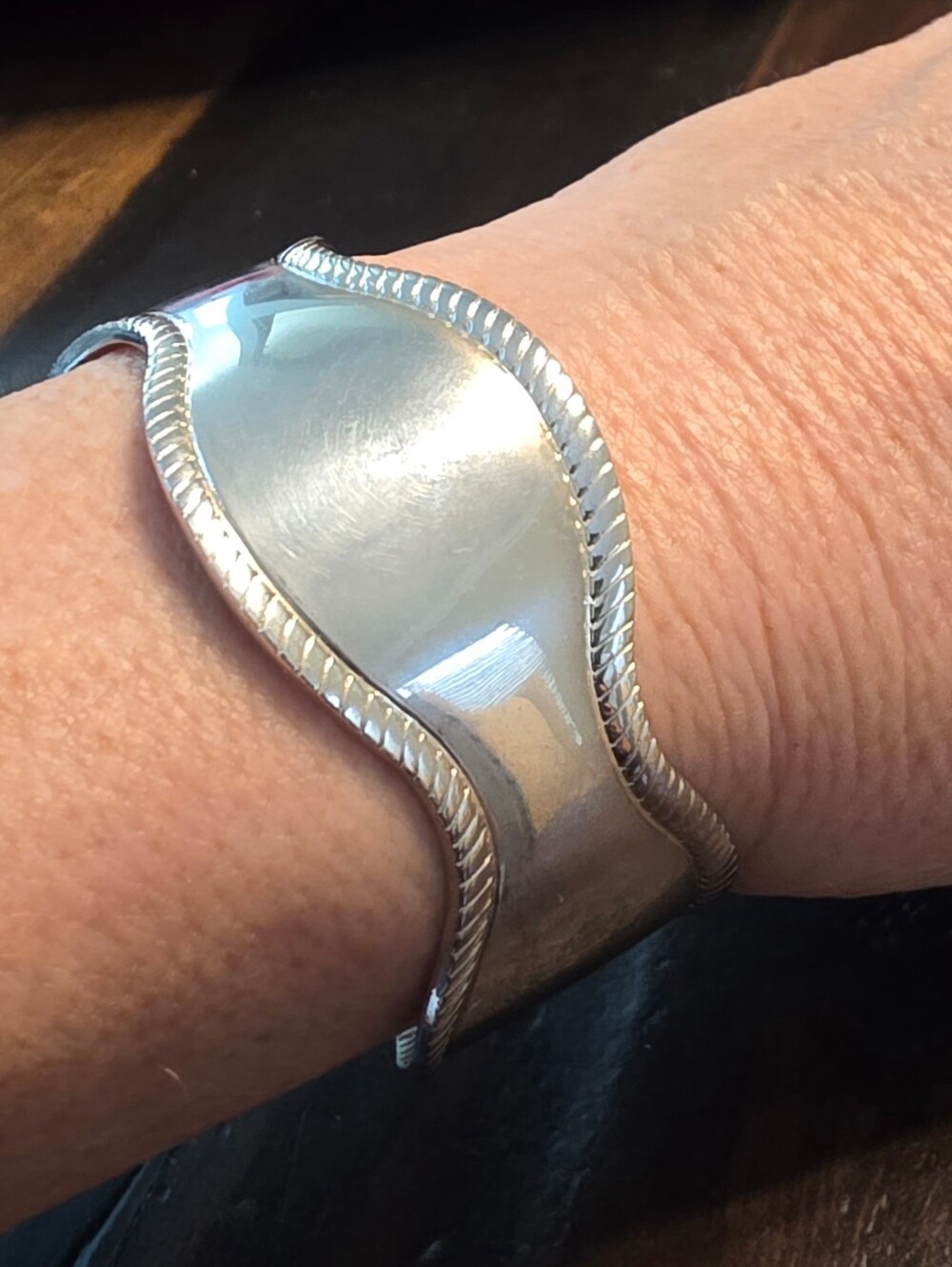 STERLING SILVER 925  CUFF BRACELET  44.32 Grams